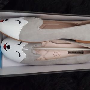 Cute Huskie Suede Flats